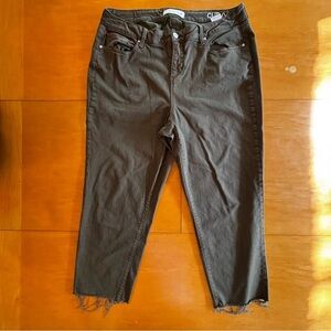 Slink 20 jeans curvy cut off denim green jeans